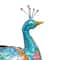 20" Turquoise Iron Eclectic Bird Garden Sculpture